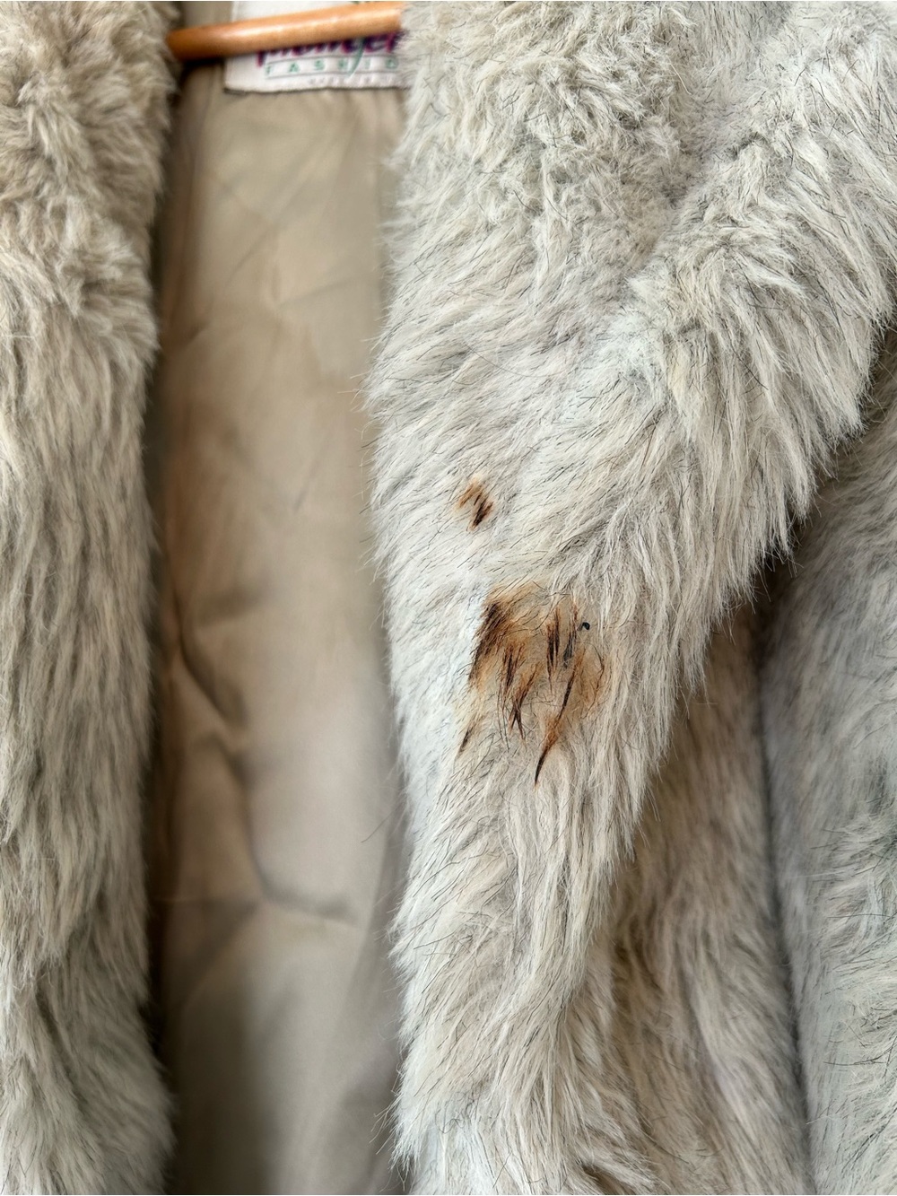 Monterey Fashions Vintage Long Faux Fur Coat in Cool Gray Women's Winter Coat - Picture 2 of 12